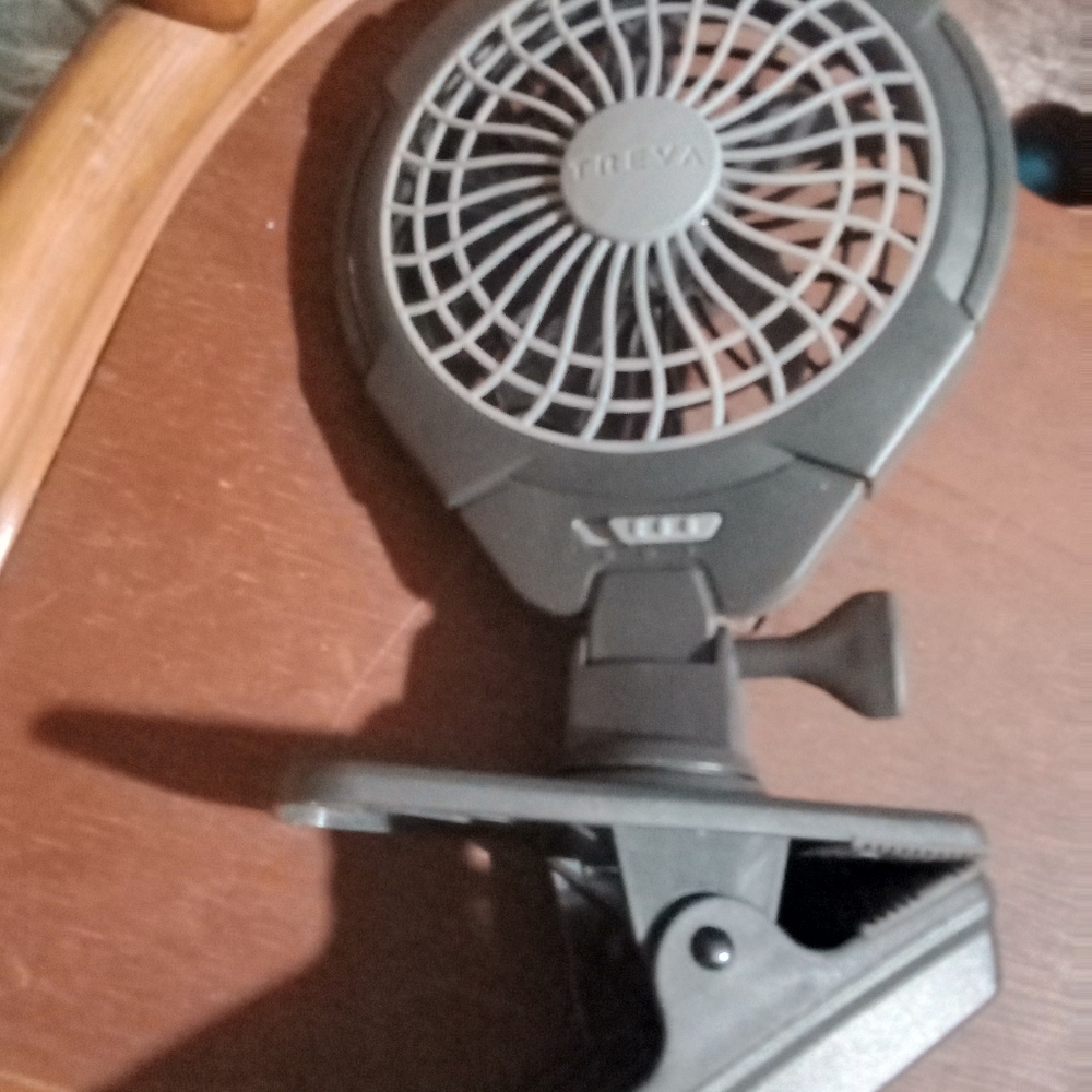 Treva grey clip on fan new